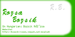 rozsa bozsik business card